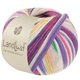Lana Grossa LANDLUST DIE SOCKENWOLLE | 721-rose/ecru/groen/blauw violet/saffraangeel/felroze/foksia gestreept