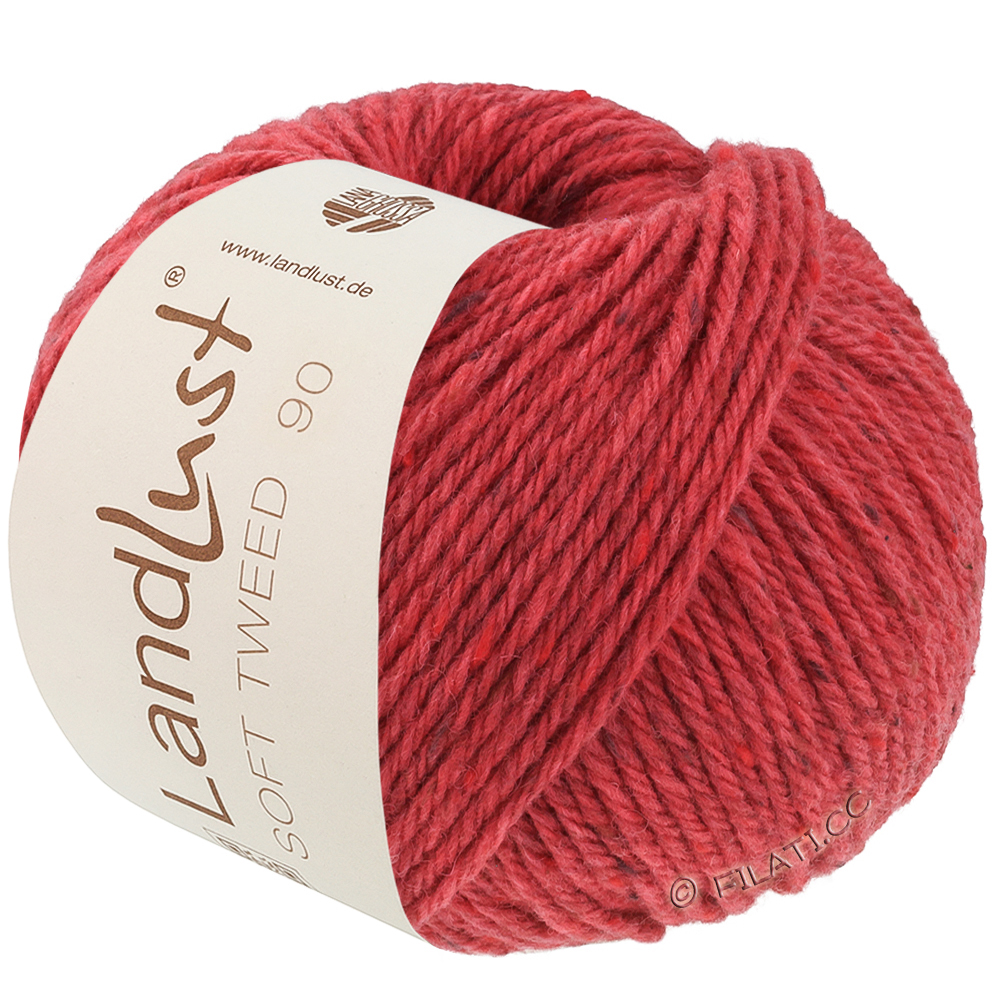 Lana Grossa LANDLUST Soft Tweed 90 | 32-aardbeirrood gemêleerd