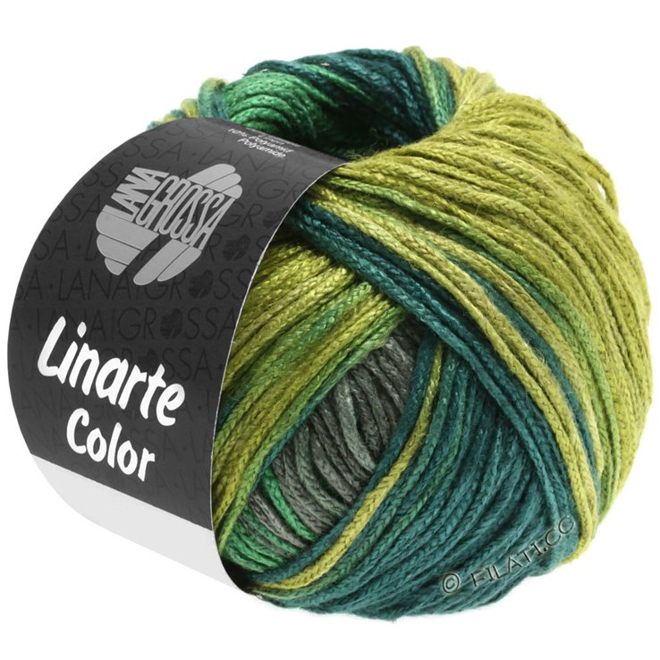 Lana Grossa LINARTE Color | 205-olijf/groen/petrol/grafiet