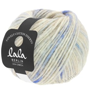 Lana Grossa LOVELY COTTON Inserto (lala BERLIN) | 109-ruwe witte/duifblauw/licht blauw