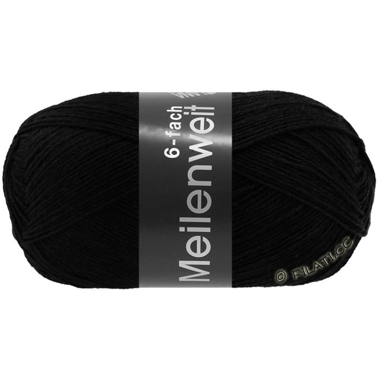 Lana Grossa MEILENWEIT 6-FACH 150g | 8814-zwart