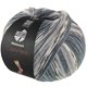 Lana Grossa MEILENWEIT 100g Cashmere Pista | 143-staal grijs/donker grijs/licht grijs/muisgrijs/pastelblauw gestreept