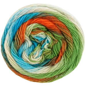 Lana Grossa MEILENWEIT 100g Color Mix Multi | 8012-jade/roest/zeegroen/blauw/licht blauw/ecru/groen