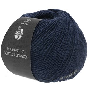 Lana Grossa MEILENWEIT 100g Cotton Bamboo | 08-nacht blauw
