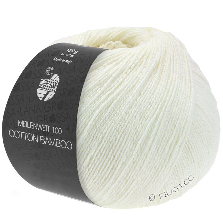 Lana Grossa MEILENWEIT 100g Cotton Bamboo | 09-wit