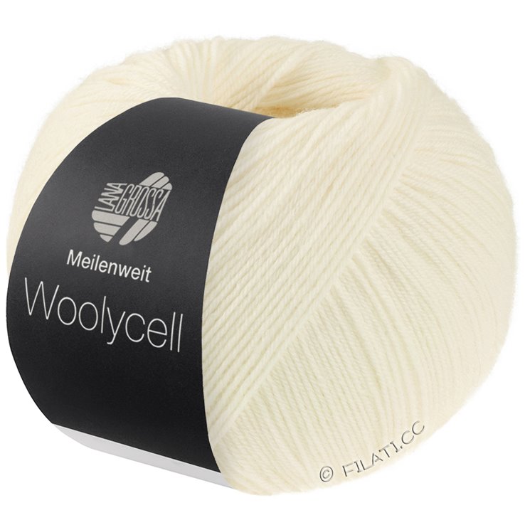 Lana Grossa MEILENWEIT 100g Woolycell | 01-wit