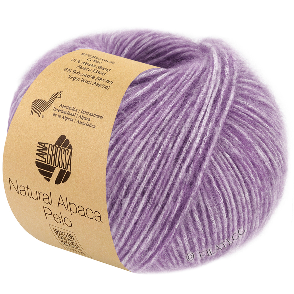 Lana Grossa NATURAL ALPACA Pelo | 037-paars gemêleerd