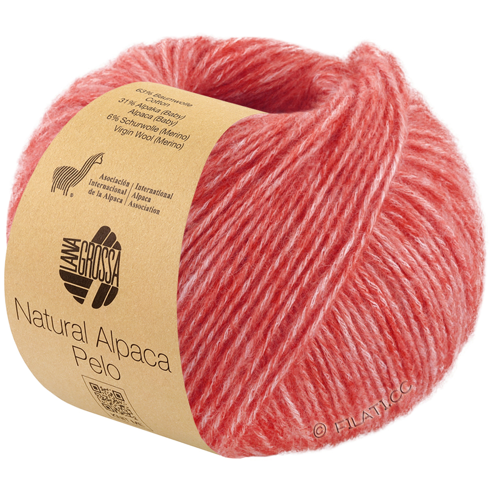 Lana Grossa NATURAL ALPACA Pelo | 038-licht rood gemêleerd