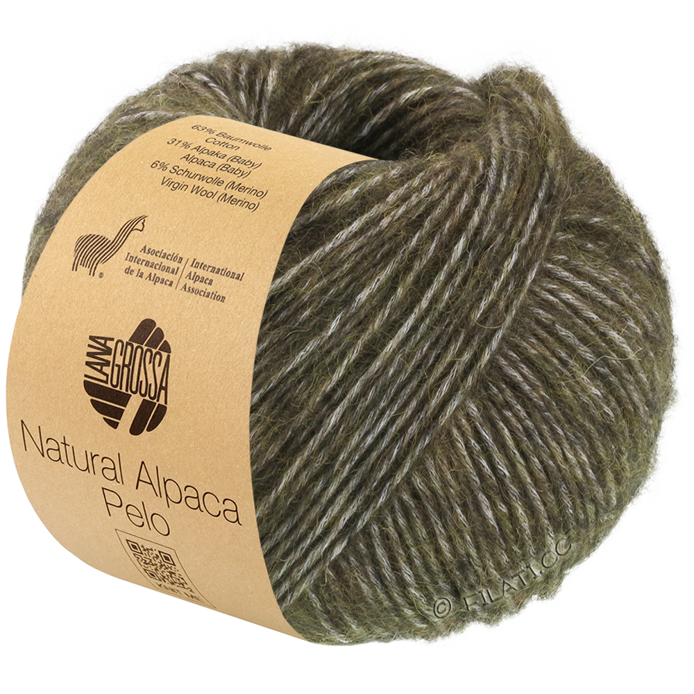 Lana Grossa NATURAL ALPACA Pelo | 040-bos groen gemêleerd