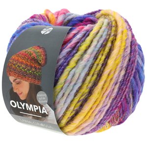Lana Grossa OLYMPIA Classic | 101-rood violet/rose/blauw/felroze/geel/zachtgroen/licht blauw/jeans