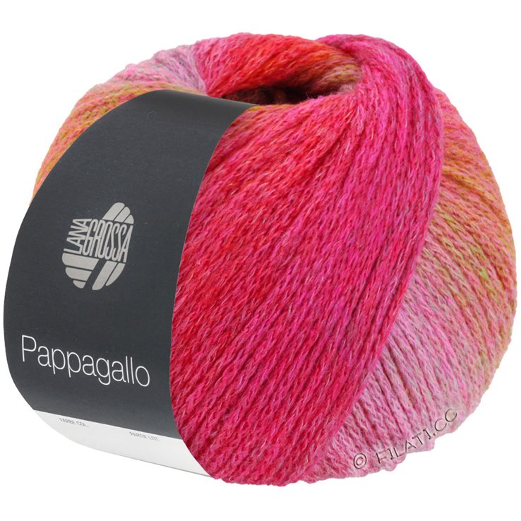 Lana Grossa PAPPAGALLO | 11-felroze/bruinrood/koraal/framboos