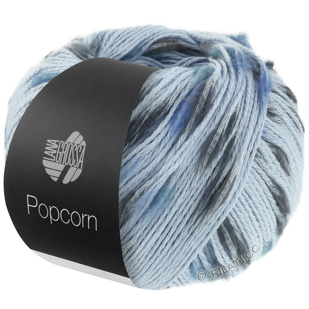 Lana Grossa POPCORN | 06-licht blauw/petrol/grafiet
