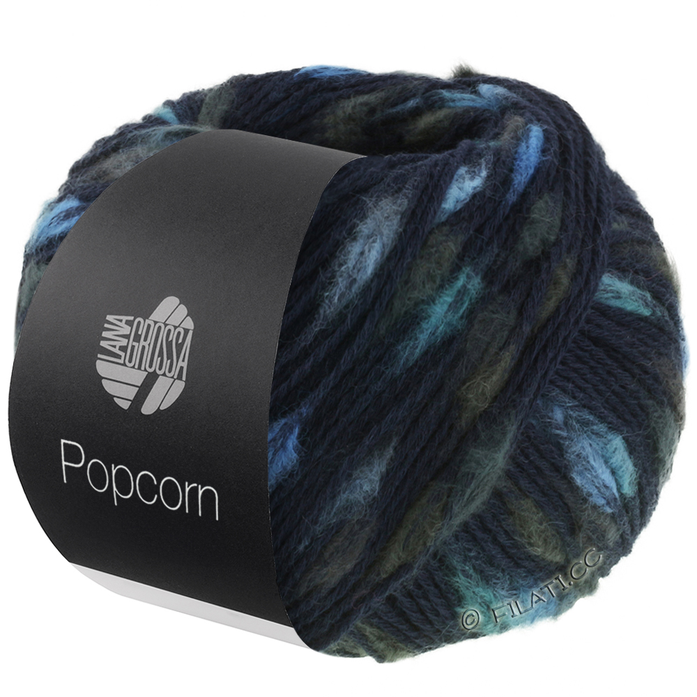 Lana Grossa POPCORN | 07-nacht blauw/licht blauw/donker blauw/turkoois