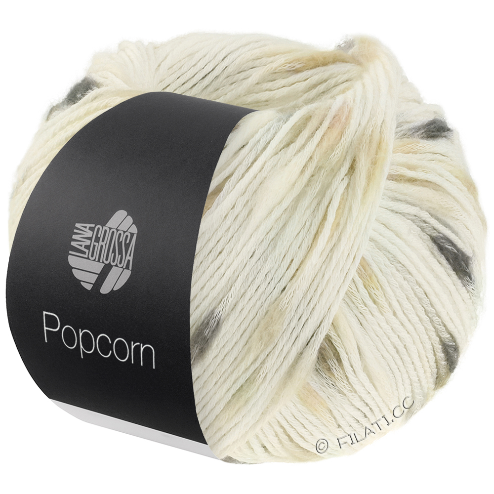 Lana Grossa POPCORN | 09-wit/beige/kameel/grijs/antraciet