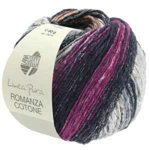Lana Grossa ROMANZA COTONE (Linea Pura) | 05-aubergine/oranje/natuur/zwart/rood violet