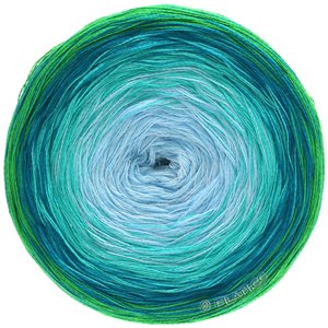 Lana Grossa SHADES OF COTTON | 102-groen/petrol blauw/turkoois/licht blauw/wit