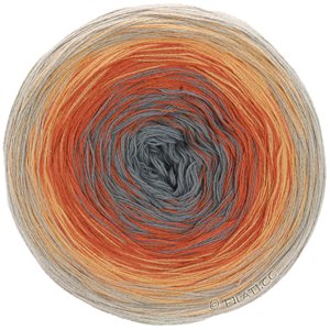 Lana Grossa SHADES OF COTTON | 119-licht grijs/zalm/abrikoos/roodoranje/donker grijs