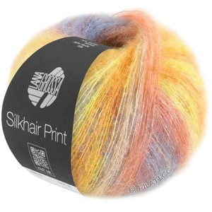 Lana Grossa SILKHAIR PRINT | 423-geel/oranje/grijs roze/jeans/roze beige/zalm