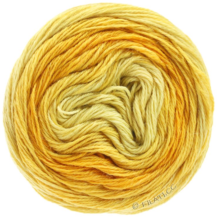 Lana Grossa SLOW WOOL LINO Dégradé | 201-vanille/dooier geel/saffraangeel