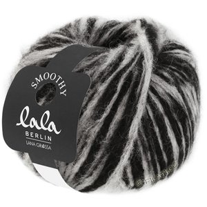 Lana Grossa SMOOTHY (lala BERLIN) | 10-grijs/zwart