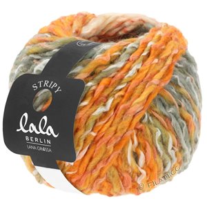 Lana Grossa STRIPY (lala BERLIN) | 11-zalm/natuur/oranje/licht grijs/taupe