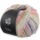 Lana Grossa TORTO | 08-ruwe witte/rose/groen/oranje/marine/bleekgroen/licht blauw