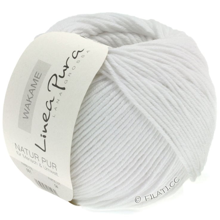 Lana Grossa WAKAME Uni/Print (Linea Pura) | 001-wit