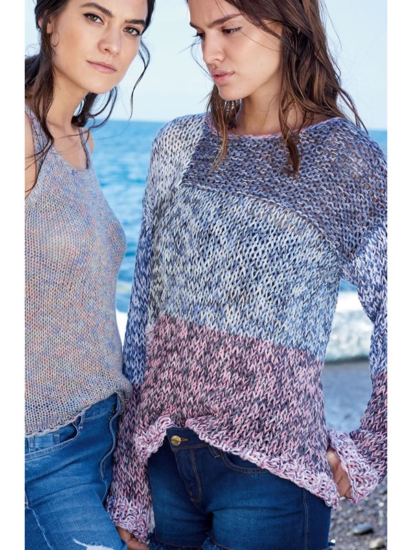 Lana Grossa TRUI IN KLEURVLAKKEN Secondo Print/365 Cotone