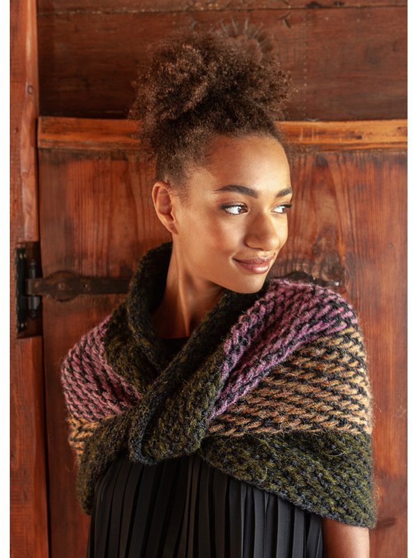 Lana Grossa SCHOUDERDOEK IN AJOURPATROON Alta Moda Alpaca/Garzato Fleece