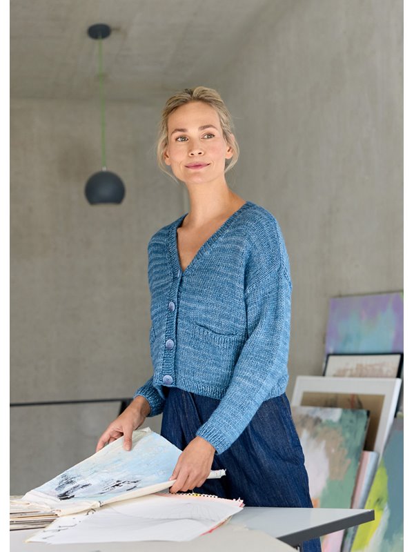 Lana Grossa VEST MET INGEBREIDE ZAKKEN Brigitte No. 2 Vintage