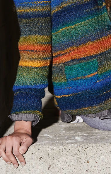 Lana Grossa REVERSVEST IN GROTE GERSTEKORREL Cinque Multi