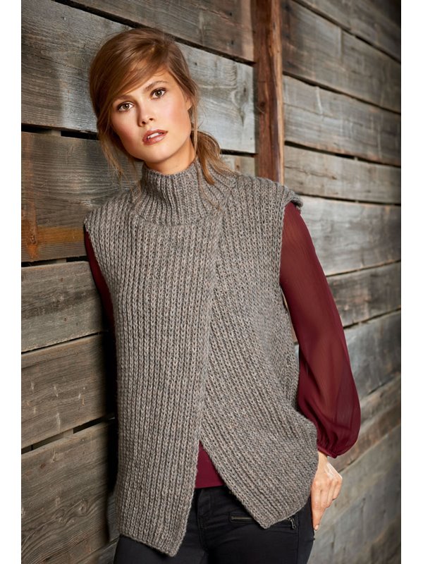 Lana Grossa TRUI IN HALVE PATENTSTEEK Alta Moda Alpaca