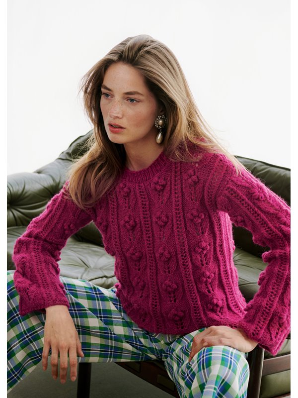 Lana Grossa TRUI IN NOPPEN-GAATJESPATROON Brigitte No. 2