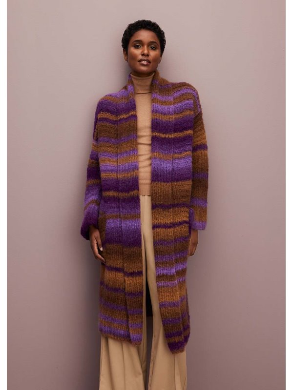 Lana Grossa MANTEL MET LENGTE- EN DWARSRIBBELS Gigante