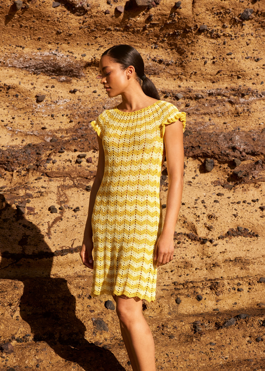 GEHAAKTE JURK Filo Paillettes van Lana Grossa