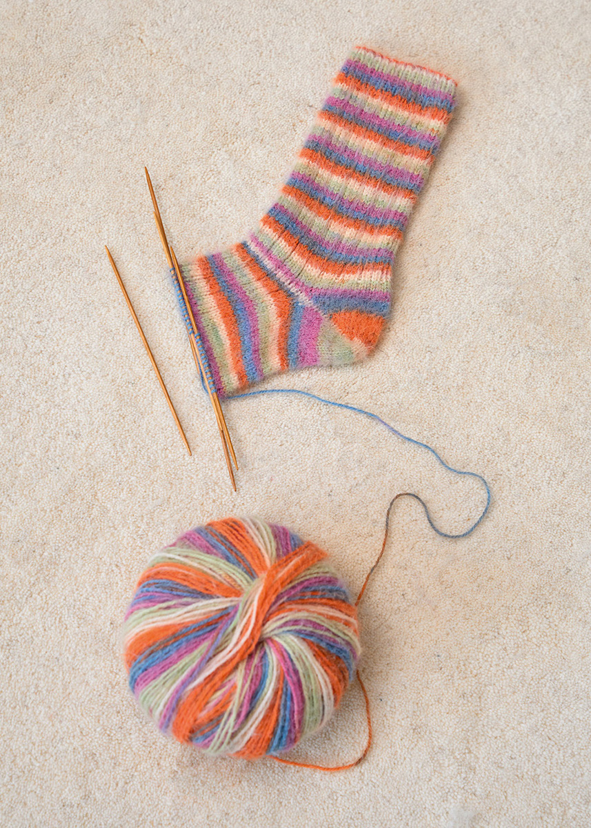 BASIC-SOKKEN Cosy Socks Multi Stripes van Lana Grossa