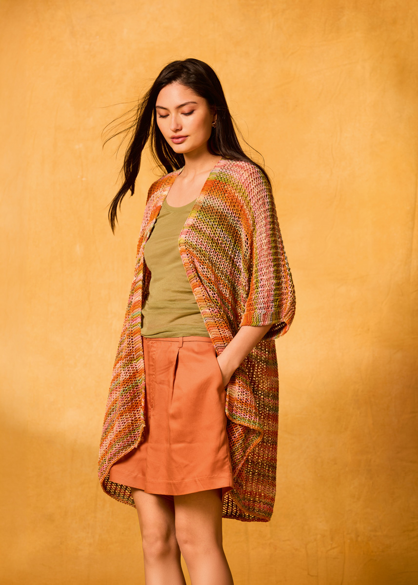 VESTJE MET KORTE MOUWEN Gomitolo Alga van Lana Grossa