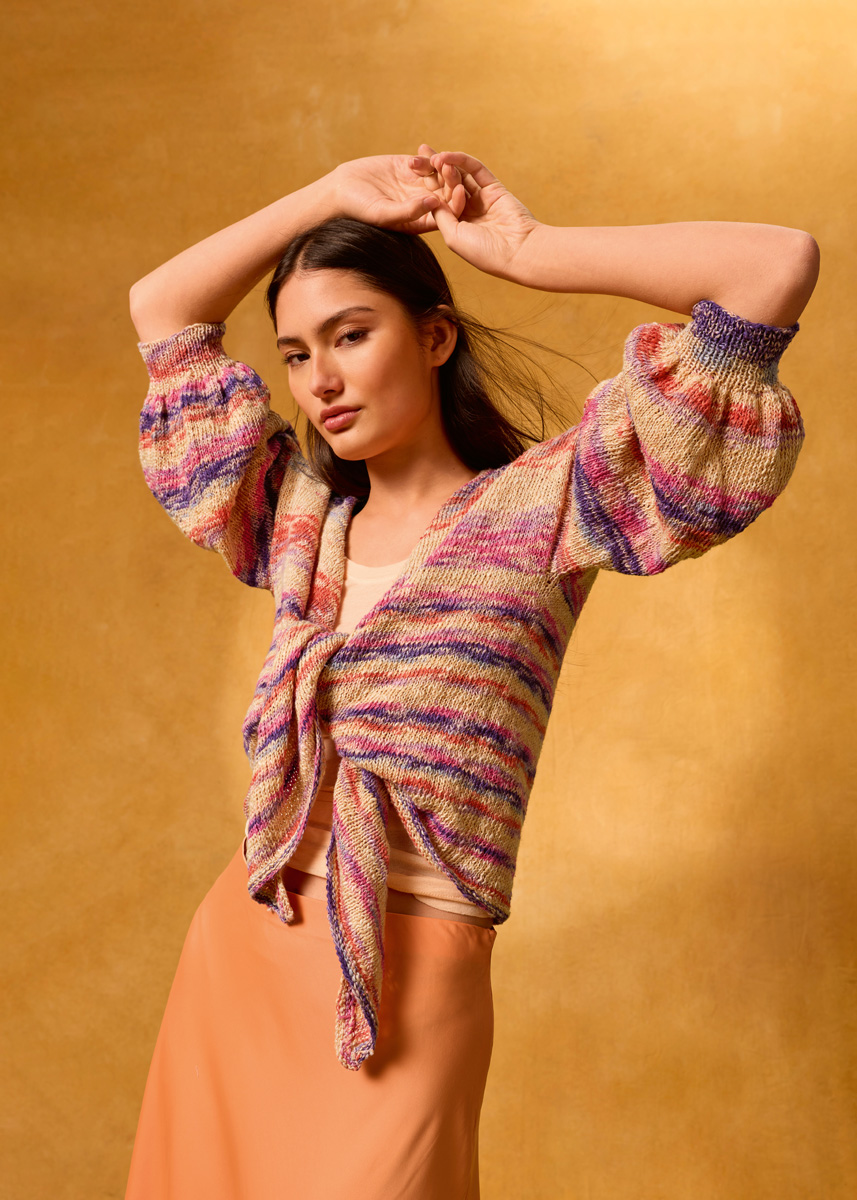 VESTJE MET KORTE MOUWEN Gomitolo California van Lana Grossa