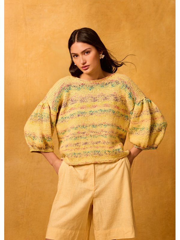 Lana Grossa TRUI MET KORTE MOUWEN Gomitolo California & Cotonella