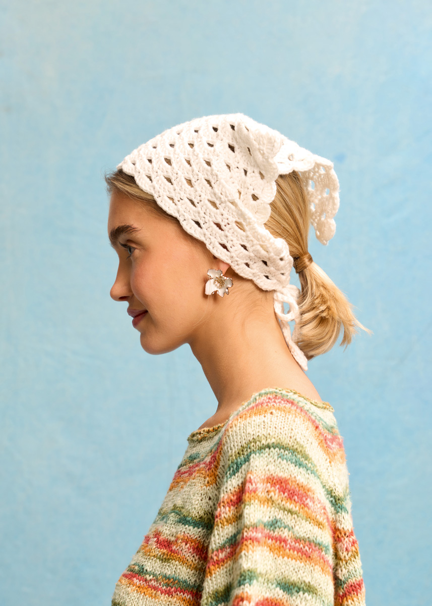 HOOFDDOEK MET BOOGJES Cotonella van Lana Grossa