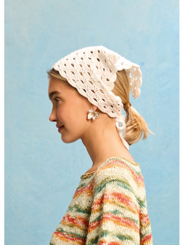 Lana Grossa HOOFDDOEK MET BOOGJES Cotonella