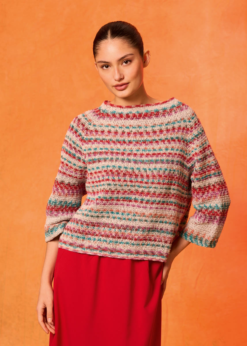 GEHAAKTE TRUI TOP-DOWN Gomitolo California van Lana Grossa