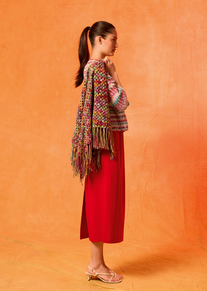 GEHAAKTE STOLA Cotonella van Lana Grossa