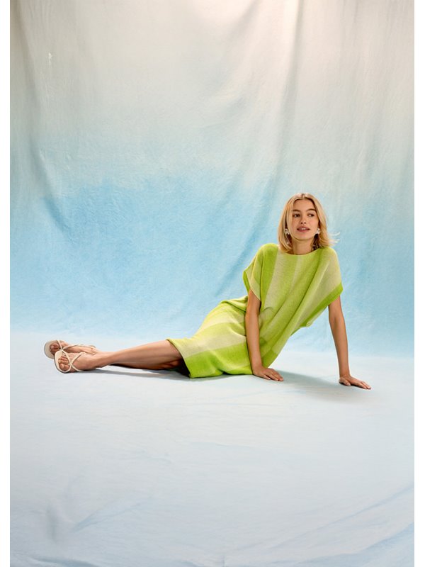 Lana Grossa DWARSGEBREIDE JURK Gomitolo Tono