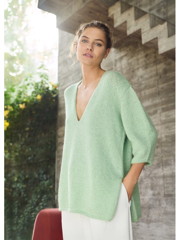 Lana Grossa TUNIEK MET ZIJSPLITTEN Summer Softness
