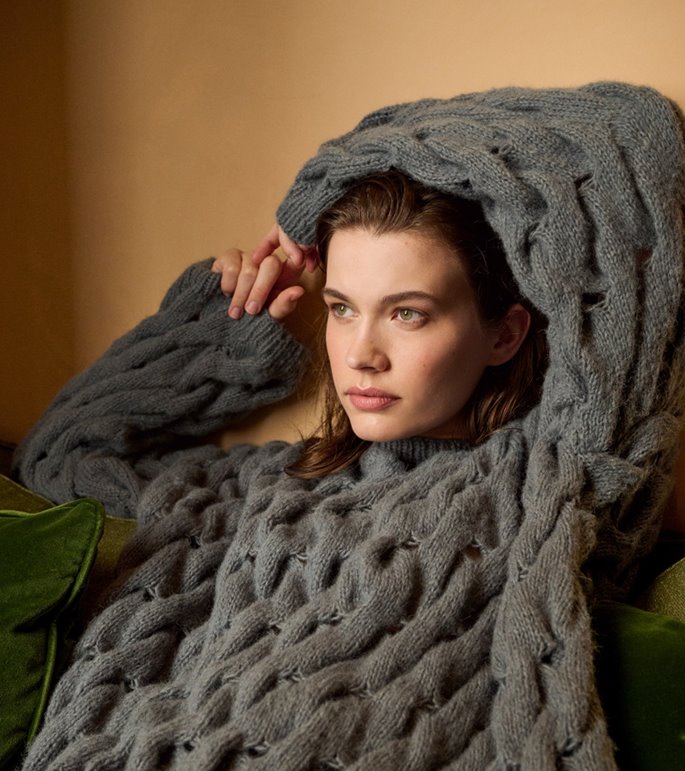 Lana Grossa TRUI MET KABELS Nebbia