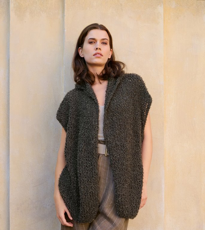 Lana Grossa VESTJE MET CAPUCHON Frizzante