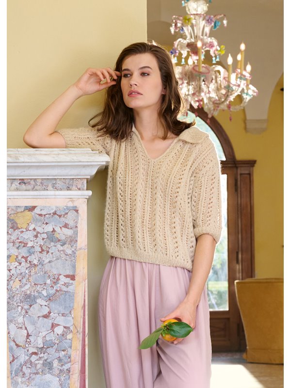 Lana Grossa POLOSHIRT Setasuri Pearls