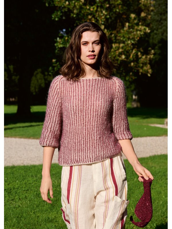 Lana Grossa TRUI IN PATENTPATROON Glamour & Setasuri