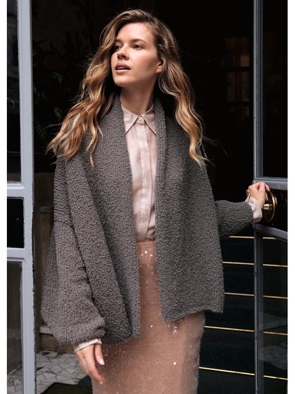 Lana Grossa VEST MET SJAALKRAG TOP-DOWN Orsettini